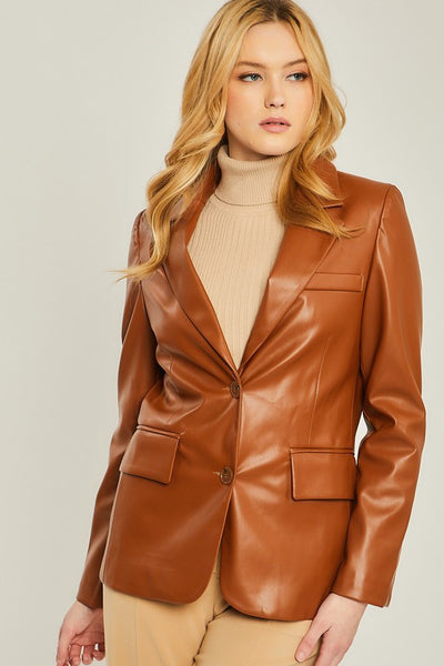Faux Leather PU Blazer – Unity Clothing Inc. North Vancouver