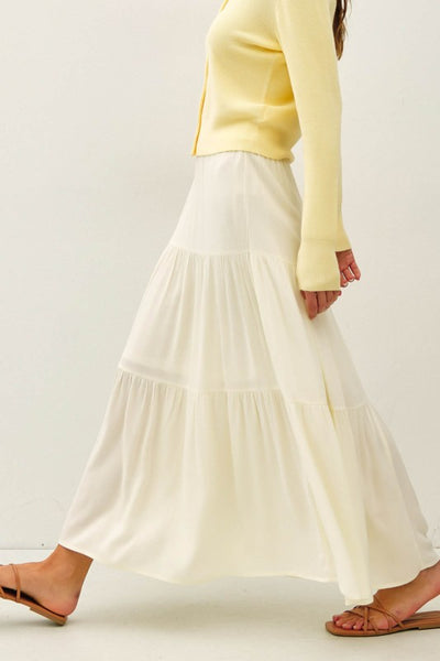Smocked Waist Maxi Skirt