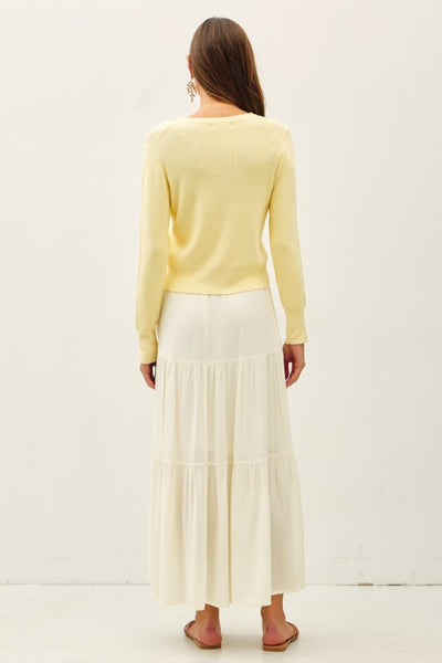 Smocked Waist Maxi Skirt