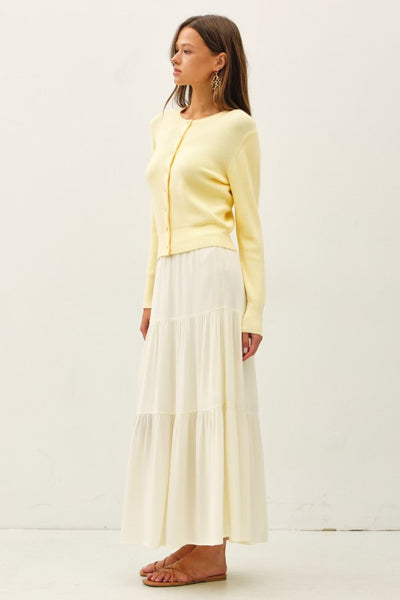 Smocked Waist Maxi Skirt