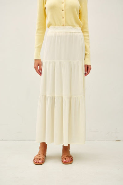 Smocked Waist Maxi Skirt