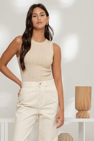 Sleeveless Sweater Top