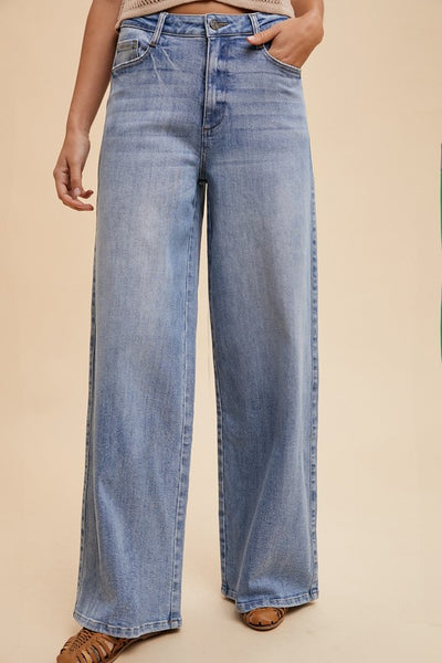 Comfort Stretch High Rise Wide Leg Jean
