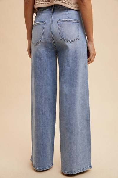 Comfort Stretch High Rise Wide Leg Jean
