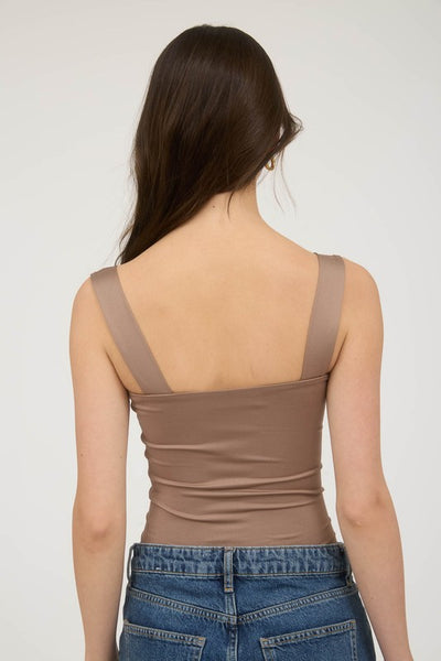 Solid Square Neck Knit Top