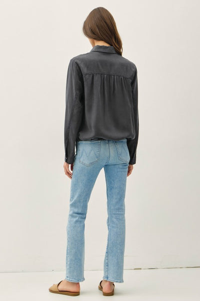 Collared Tencel Button Up