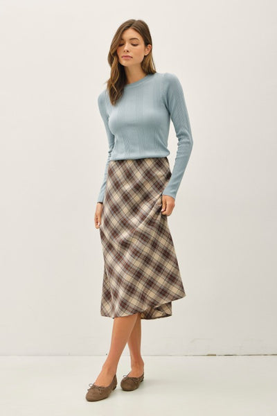 Irish Plaid Midi Skirt