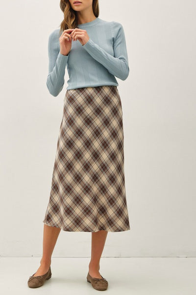 Irish Plaid Midi Skirt