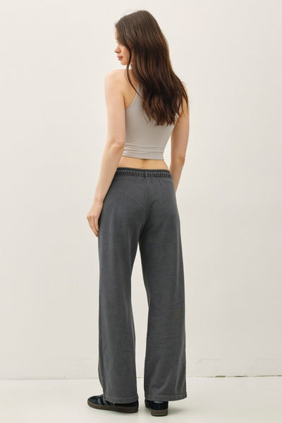 Acid Wash Wide Leg Pant