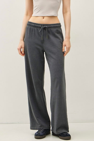 Acid Wash Wide Leg Pant