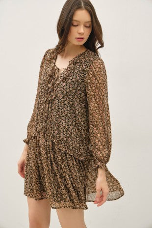 Floral Printed Flowy Mini Dress