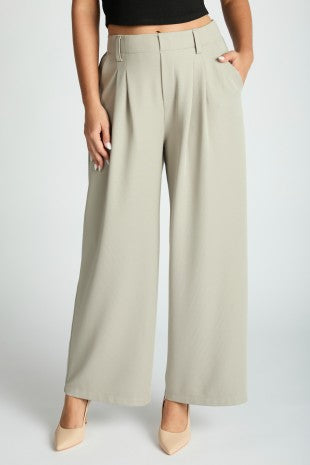 Wide Leg Waffle Trousers