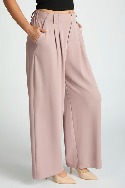 Wide Leg Waffle Trousers