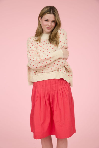 Heart Pattern Pullover