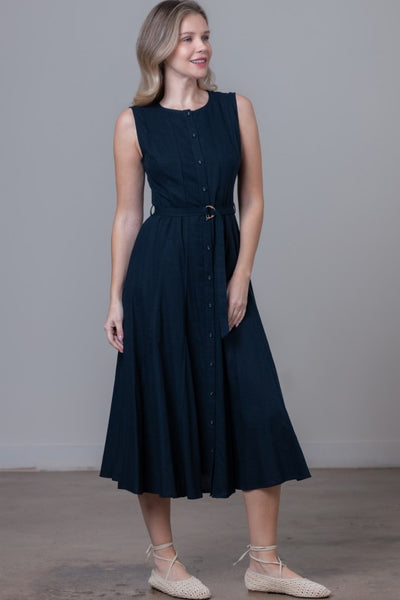 Linen Belted Dress
