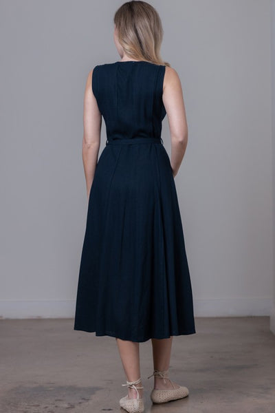 Linen Belted Dress