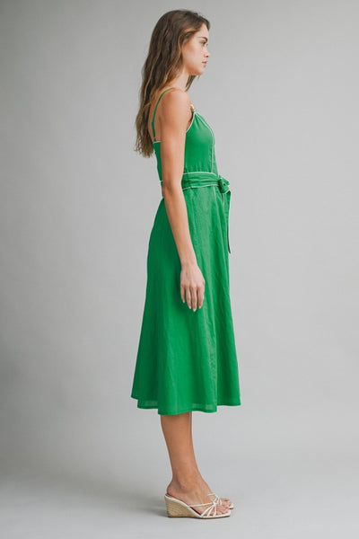 Linen Cotton Midi Dress