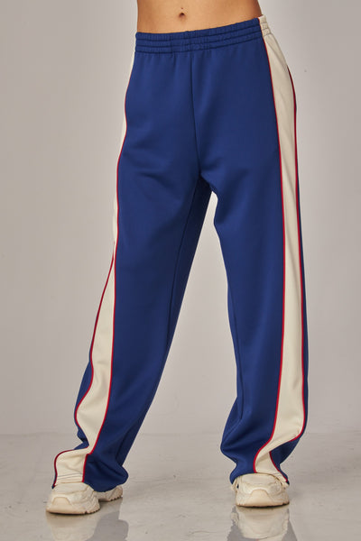 Contrast Piping Track Pants