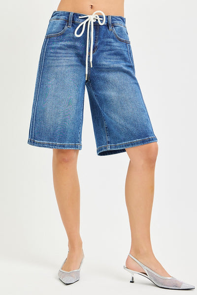 Mid Rise Relaxed Jean Shorts