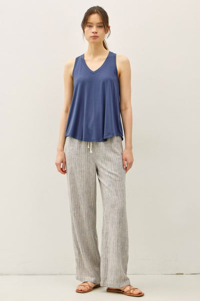 Stripy Linen Pants