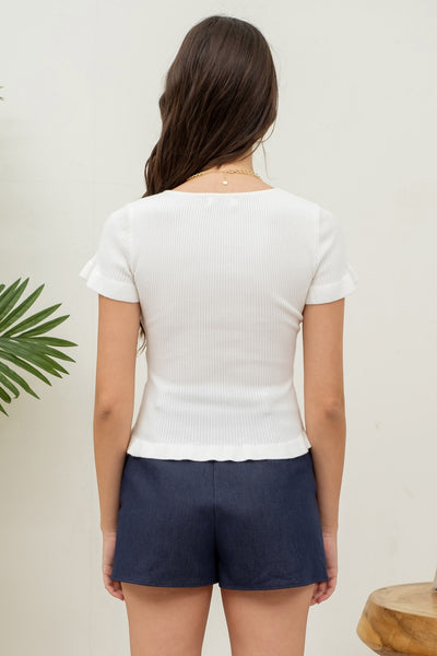 Lettuce Trim Knit Top