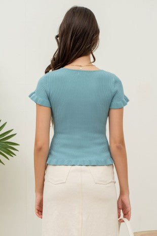 Lettuce Trim Knit Top