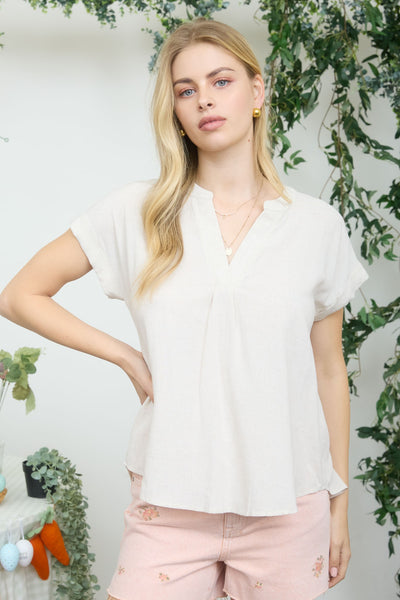 Back Button Short Sleeve