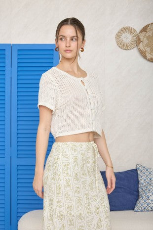 Crochet Button Top