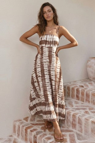 Tie Dye Strap Maxi