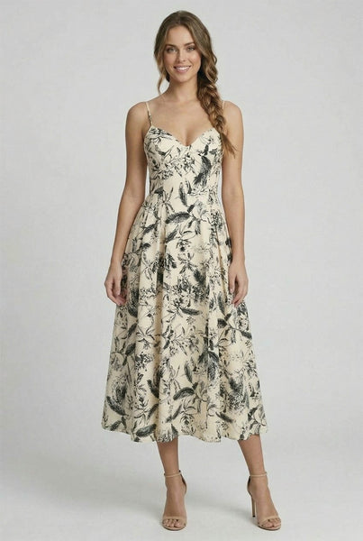 Sweetheart Neckline Midi Dress