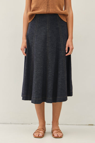 Stitched Midi Skirt