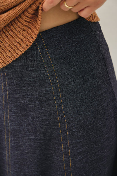 Stitched Midi Skirt