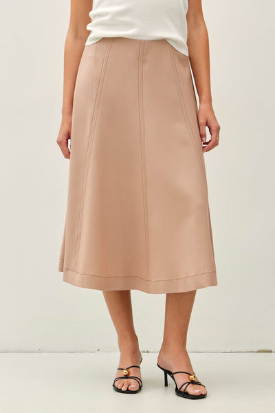 Stitched Midi Skirt