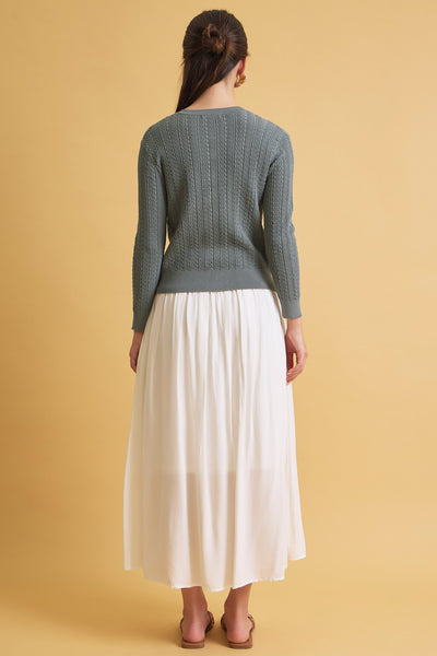 Smocked Waist Circle Skirt