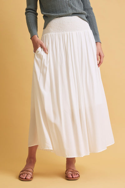 Smocked Waist Circle Skirt