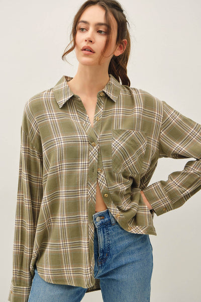 Olive Plaid Shirt