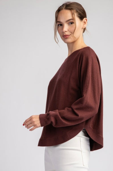 Solid Long Sleeve Sweater Top