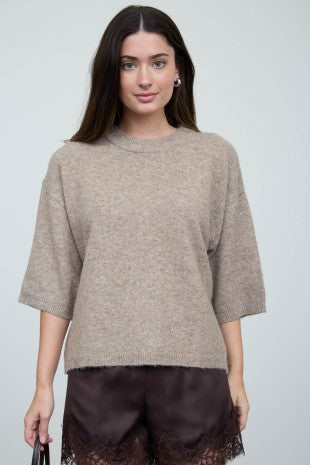 Heathered Boxy Pullover