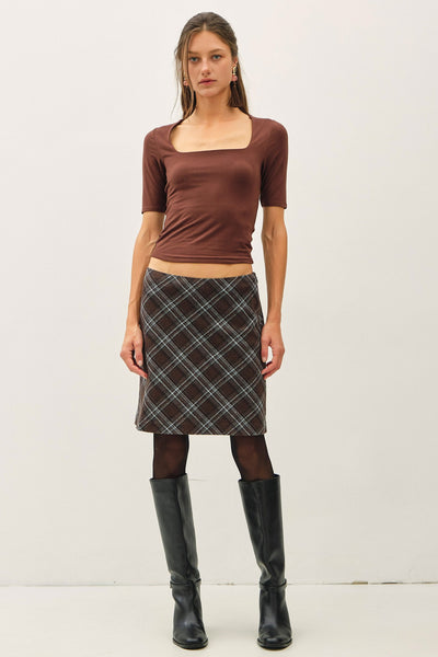 Wooly Plaid Skirt
