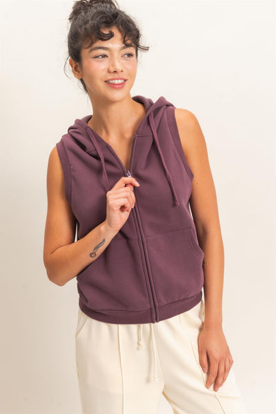 Sleeveless Zip Up
