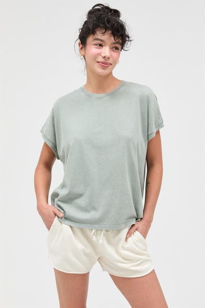 Capped Sleeve Mineral Tee