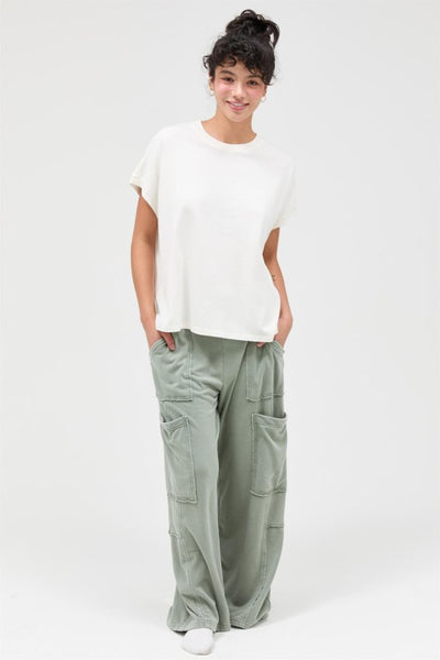 Capped Sleeve Mineral Tee