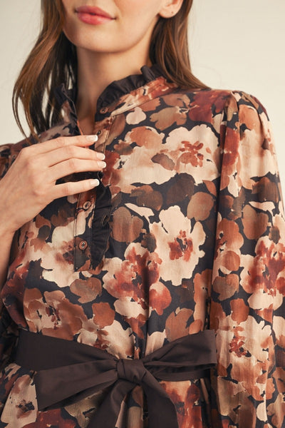 Ruffle Detail Mini Dress