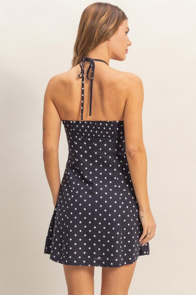 Halter Polka Dot Mini Dress