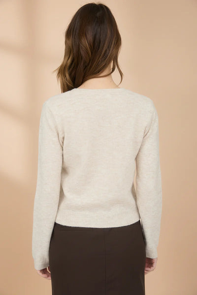 Round Neck Button Down Cardigan