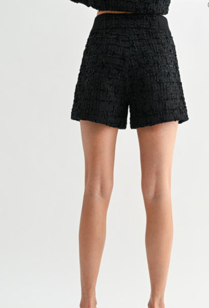 Textured Tweed Shorts