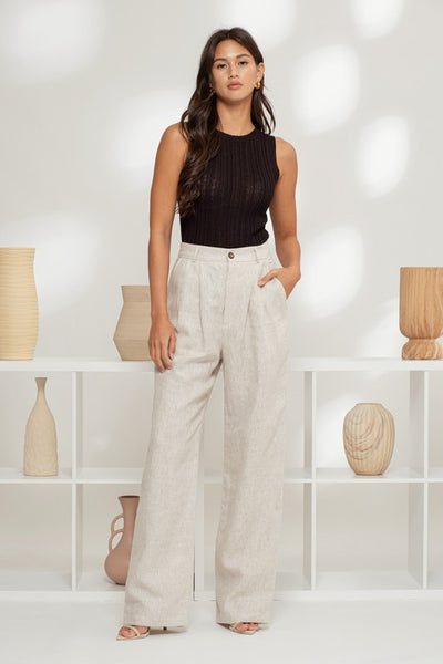 Sleeveless Round Neck Top