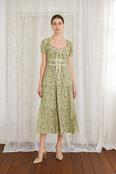 Floral Print Ruffle Dress