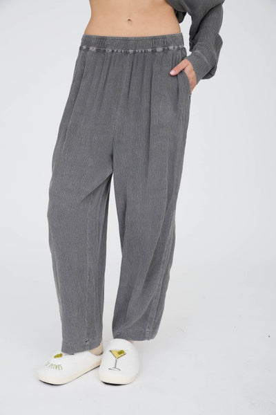 Crinkle Elastic Lounge Pants