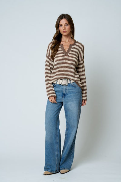 Stripe Sheer Sweater